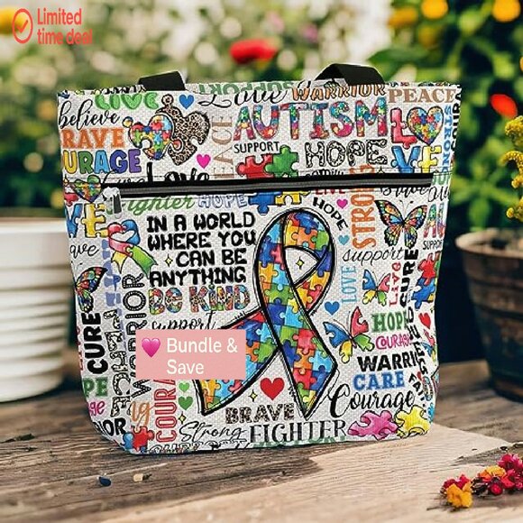 Large Water-Resistant Tote Bag with Multiple Pockets for Work & Travel - Picture 7 of 7